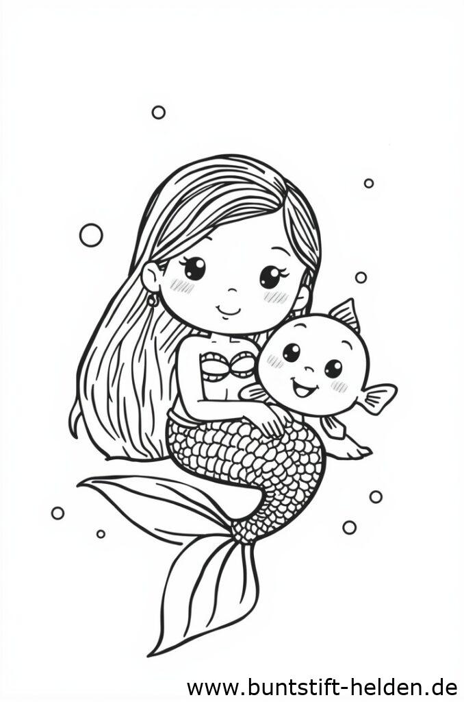 meerjungfrau mit fischfreund 2