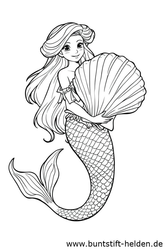 meerjungfrau mit muschel 1