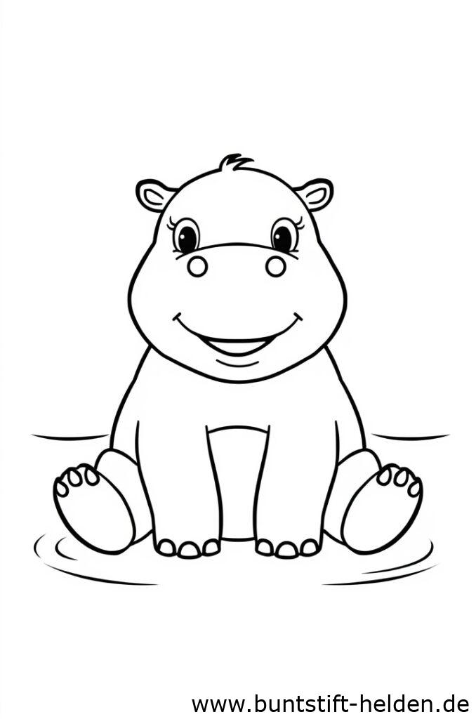 nilpferd im wasser 1