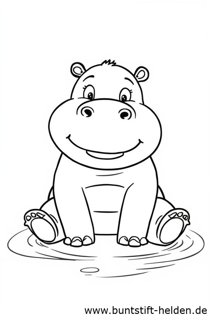 nilpferd im wasser 2