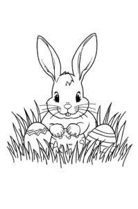 osterhase versteckt eier 1