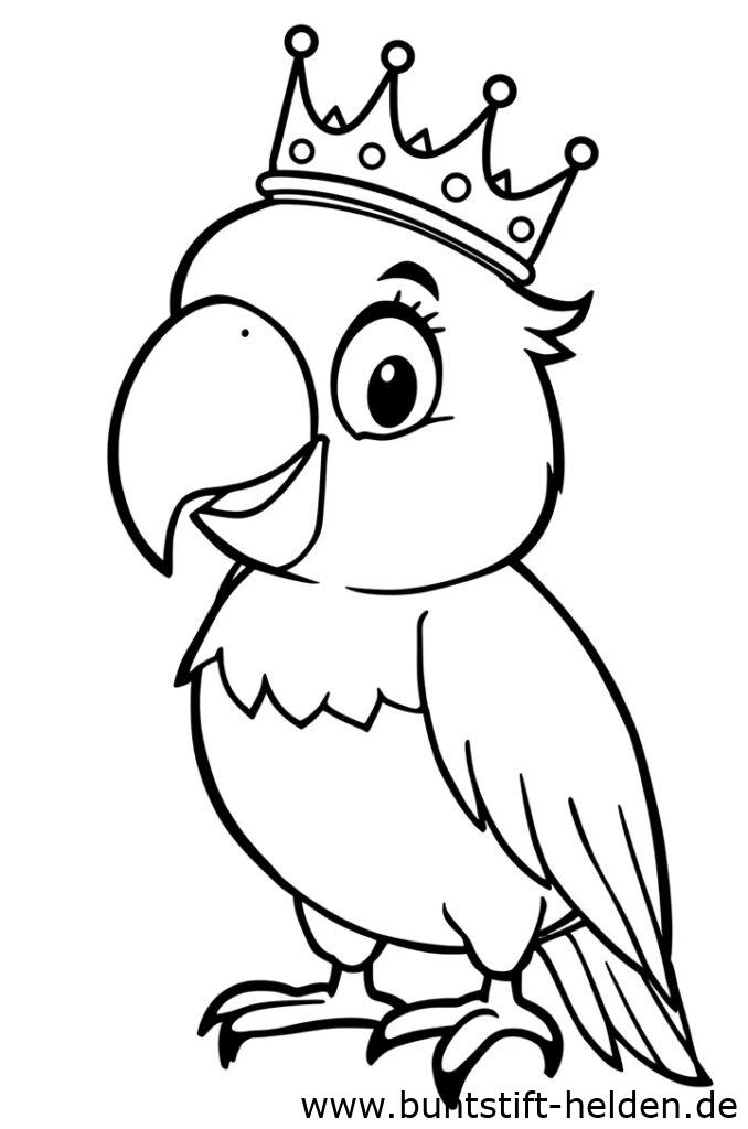 papagei mit krone 2