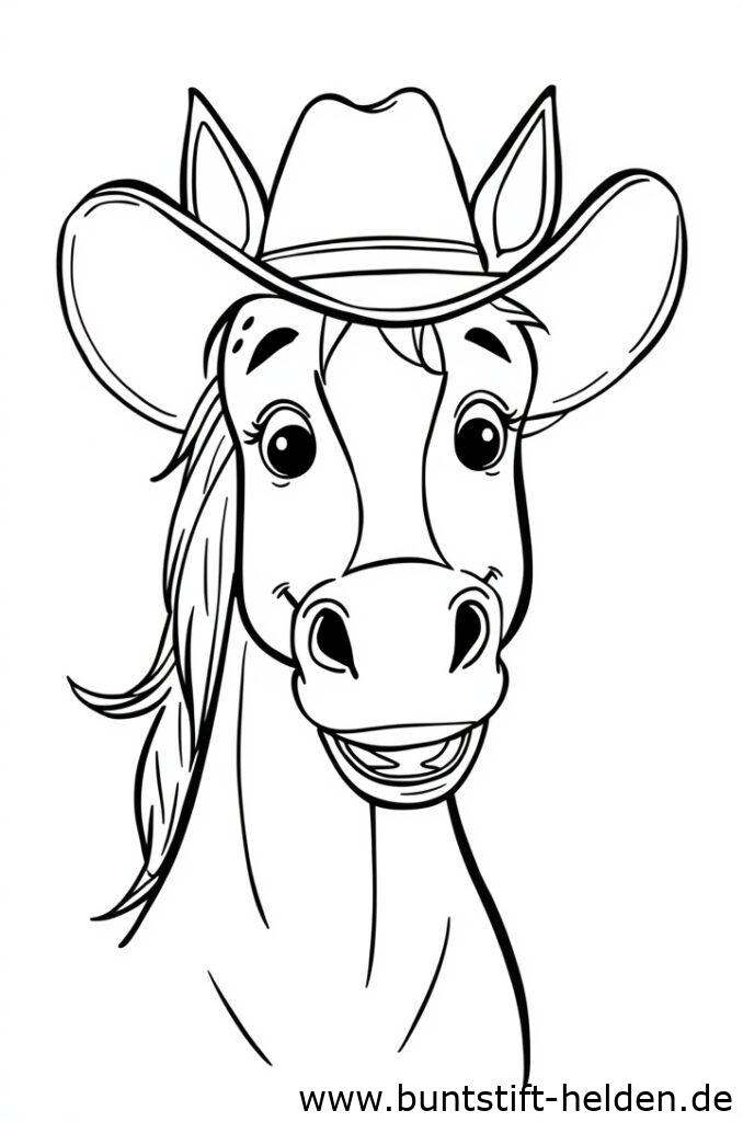 pferd mit cowboyhut 1