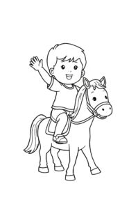 pferd mit reiterkind 1