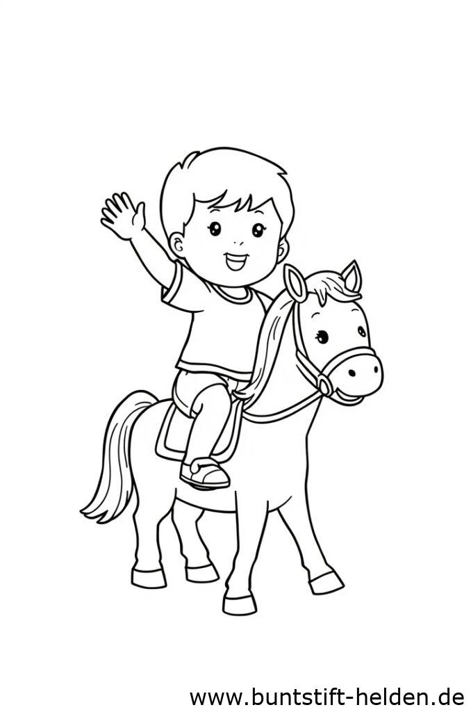 pferd mit reiterkind 1