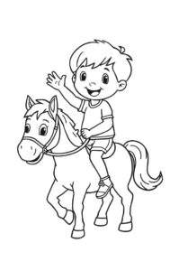 pferd mit reiterkind 2