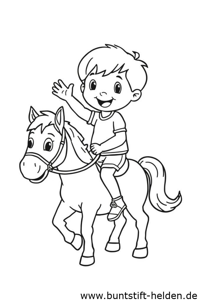 pferd mit reiterkind 2