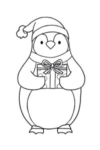 pinguin mit geschenk 1