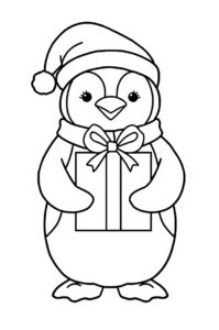 Pinguin Mit Geschenk