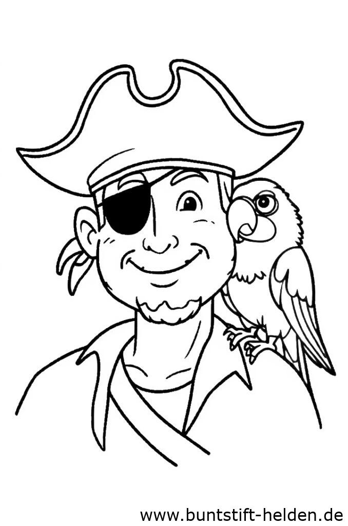 pirat mit papagei