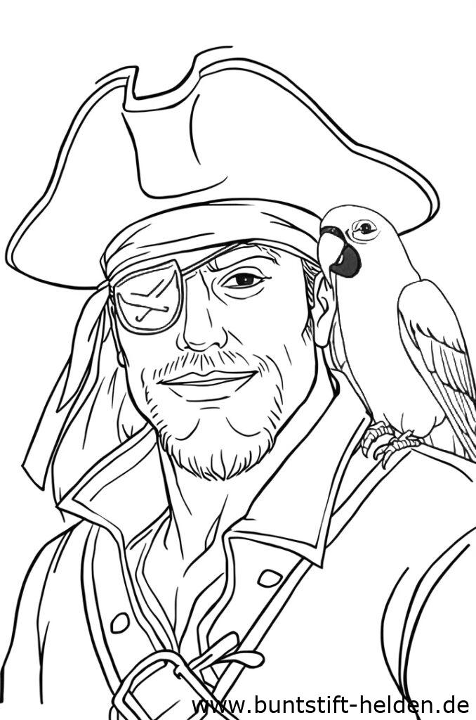 pirat mit papagei