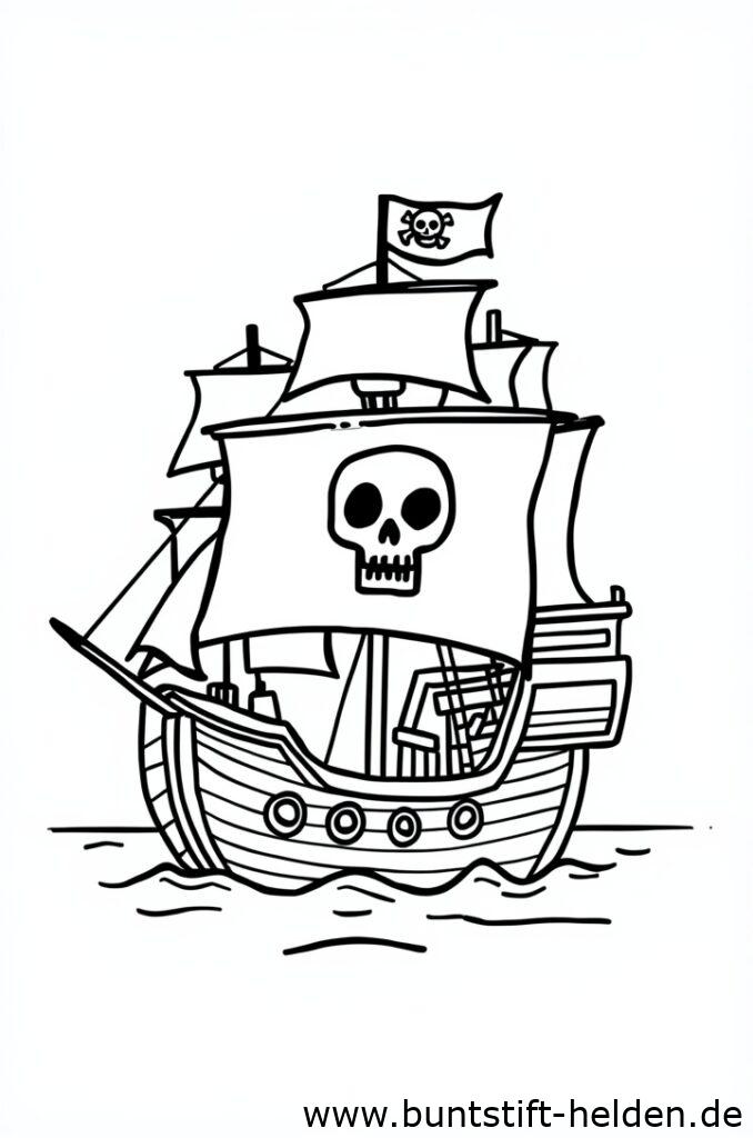 piratenschiff segelt