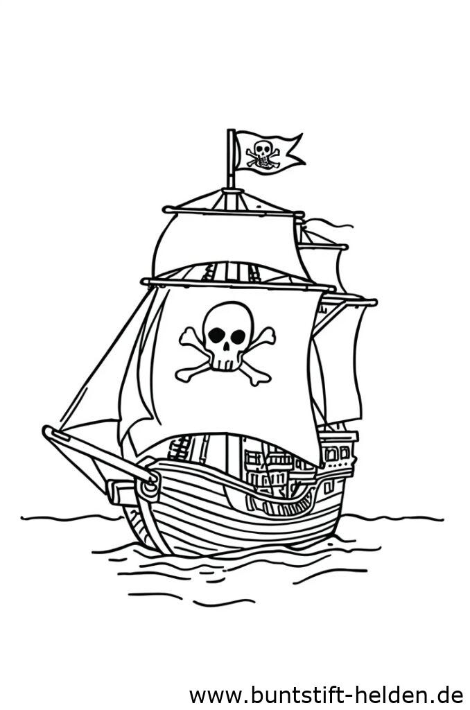 piratenschiff segelt