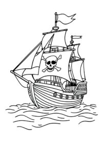 piratenschiff segelt