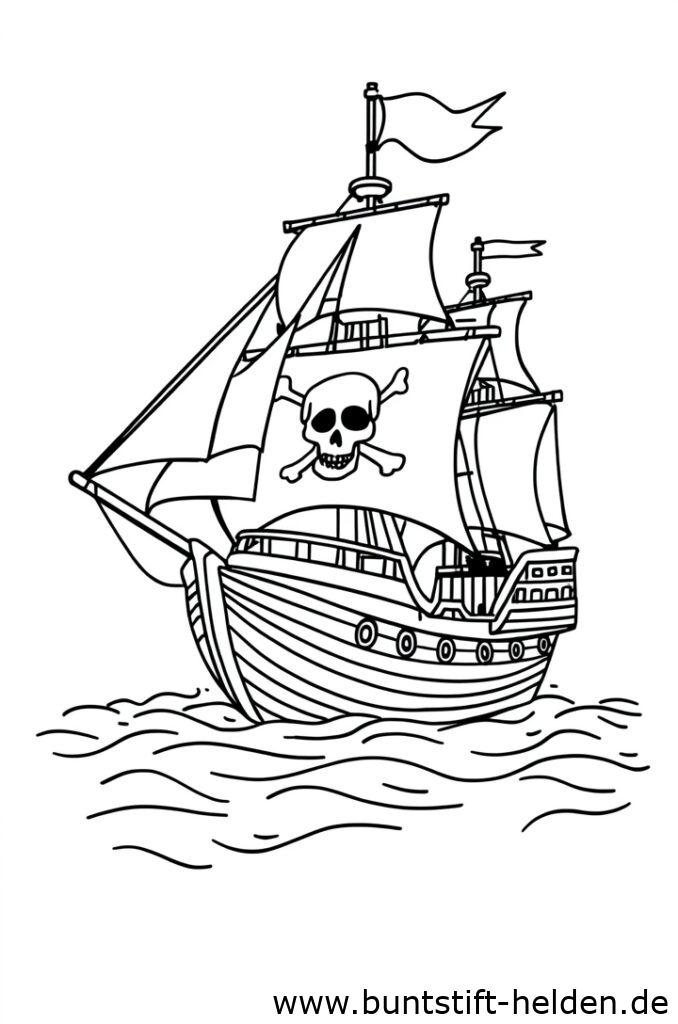 piratenschiff segelt