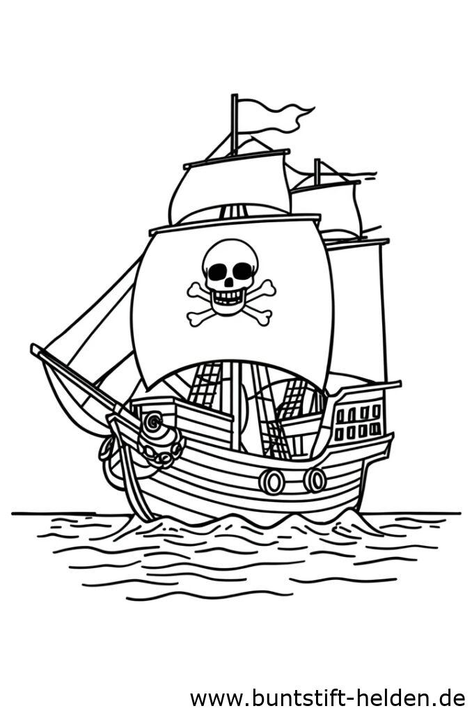 piratenschiff segelt