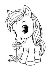 pony mit blume 1