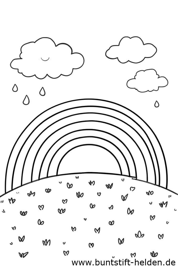 regenbogen nach regen da