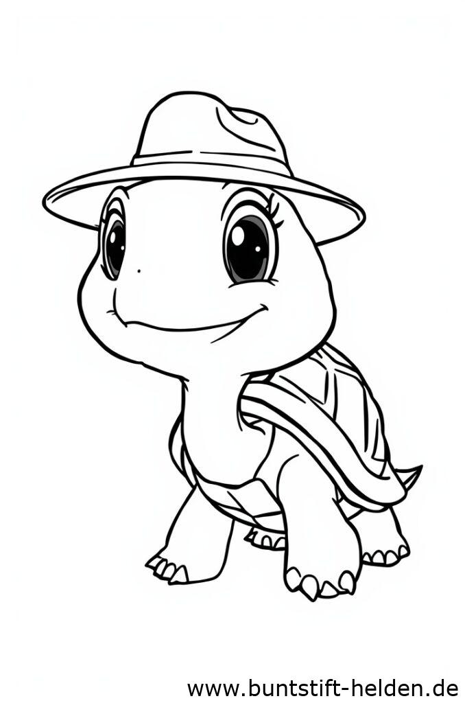 schildkroete mit hut 1