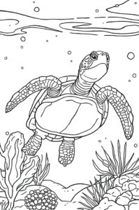 Schildkröte Schwimmt