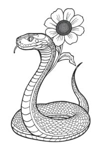 schlange mit blume 1
