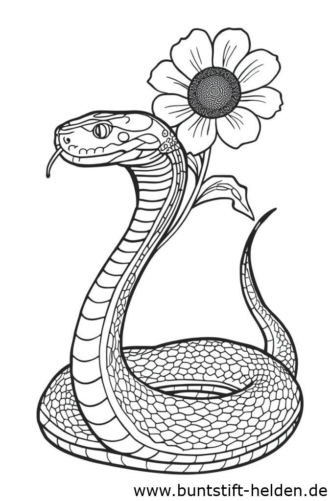 schlange mit blume 1
