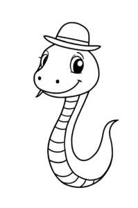 schlange mit hut 2