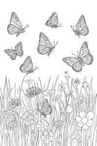 schmetterlinge fliegen da