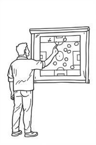 Trainer Zeigt Taktik