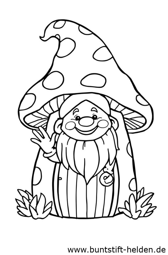 wichtel im pilzhaus da