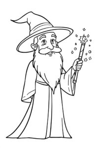 zauberer mit sternenstab da